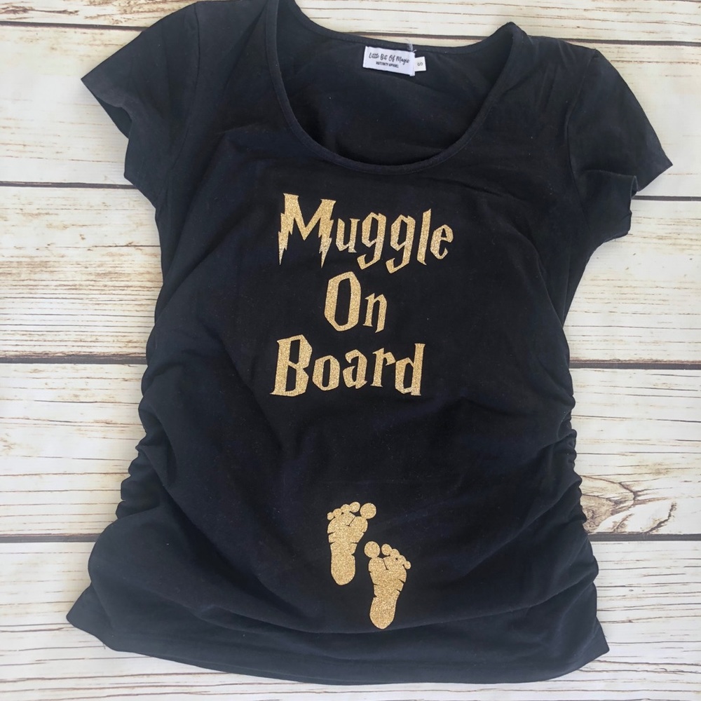Muggle on board maternity tee